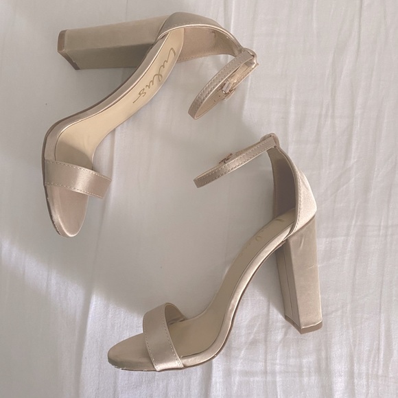 LULUS Satin Ankle Strap Block Heels - Picture 5 of 10